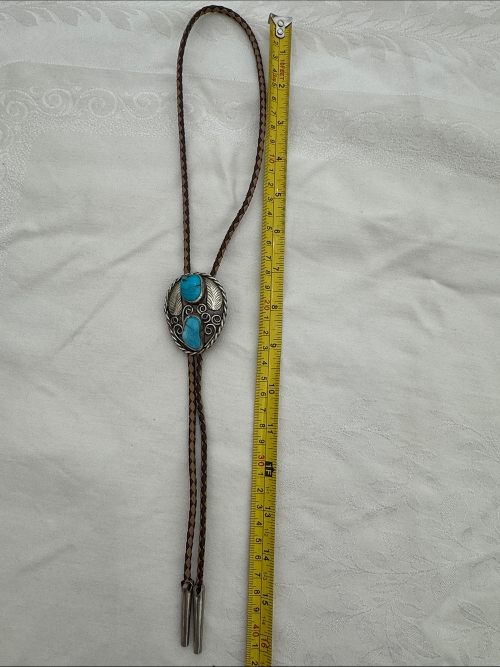Turquoise Stone vintage Bolo Tie Necklace - Unbranded (mlb) - Picture 2 of 4